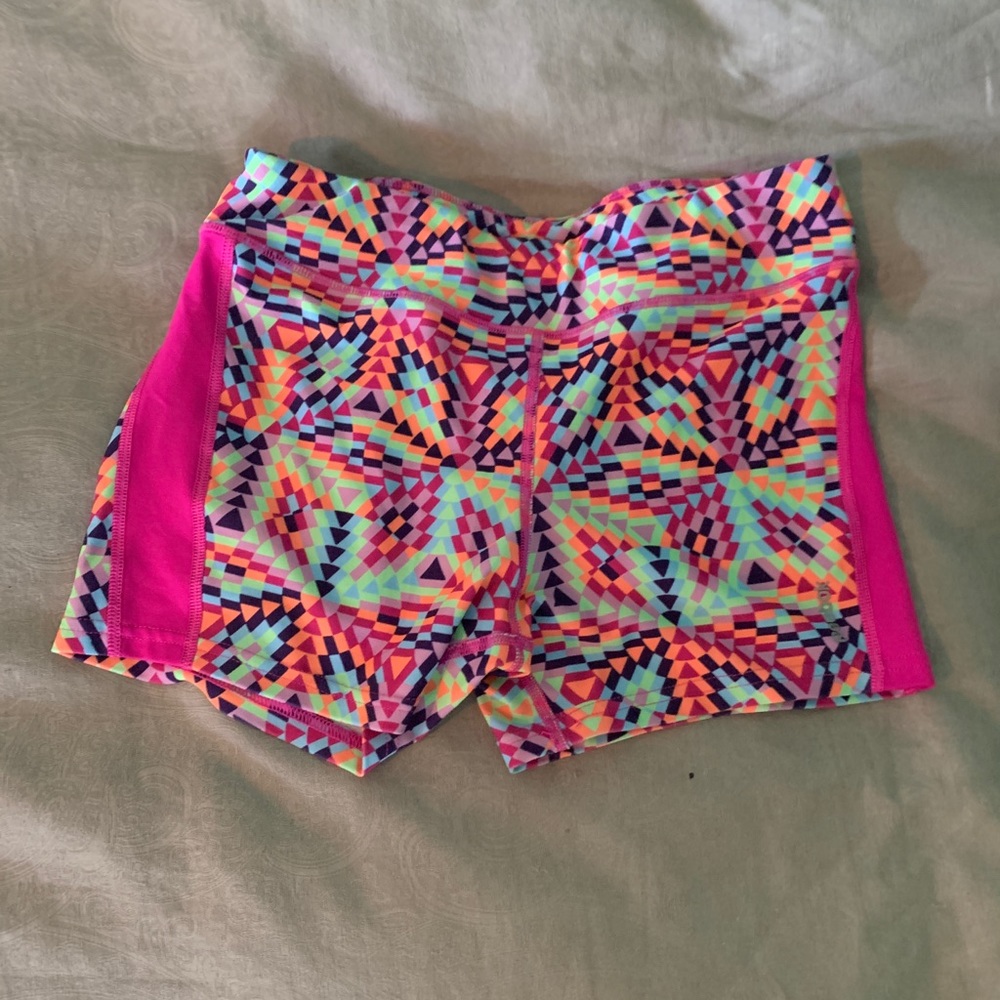 Bright Pattern Spandex Shorts